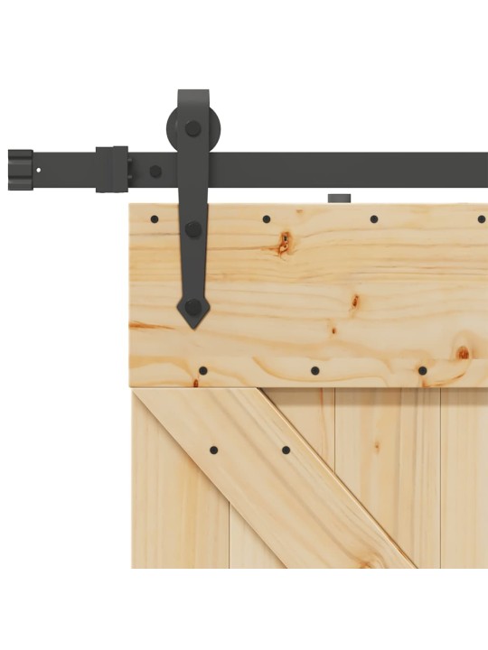 Bīdāmās durvis ar stiprinājumiem, 80x210 cm, priedes masīvkoks