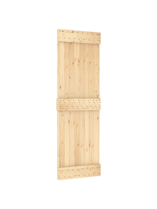 Bīdāmās durvis ar stiprinājumiem, 70x210 cm, priedes masīvkoks