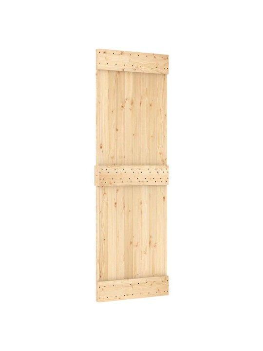 Bīdāmās durvis ar stiprinājumiem, 70x210 cm, priedes masīvkoks