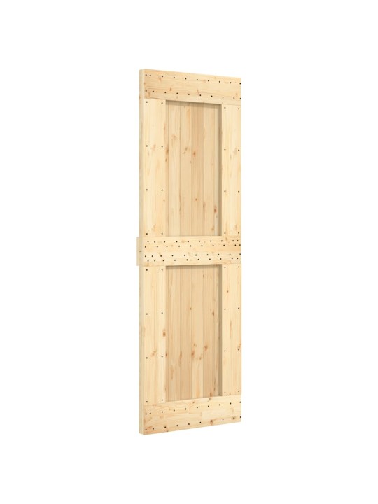 Bīdāmās durvis ar stiprinājumiem, 70x210 cm, priedes masīvkoks