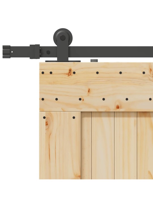 Bīdāmās durvis ar stiprinājumiem, 70x210 cm, priedes masīvkoks