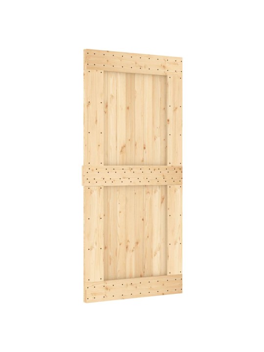 Bīdāmās durvis ar stiprinājumiem, 95x210 cm, priedes masīvkoks