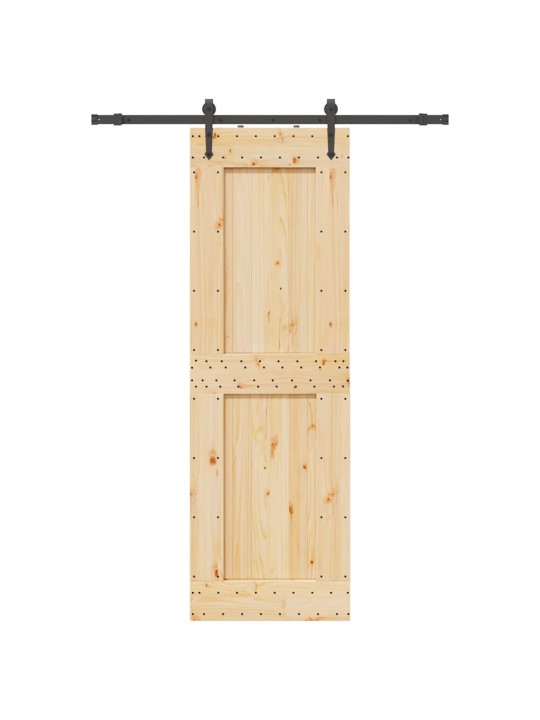 Bīdāmās durvis ar stiprinājumiem, 70x210 cm, priedes masīvkoks