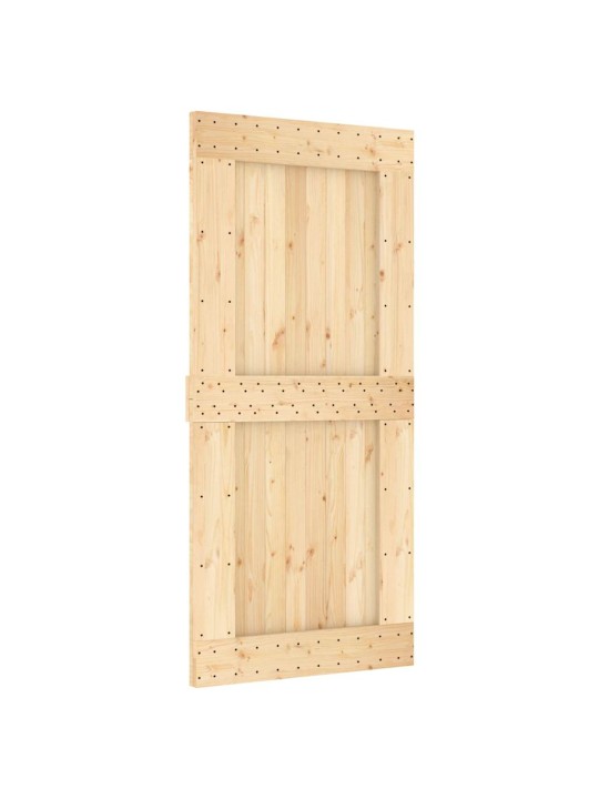 Bīdāmās durvis ar stiprinājumiem, 95x210 cm, priedes masīvkoks