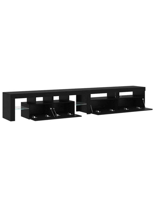Tv skapji 3 pcs melns ozols 260 x 36.5 x 40 cm