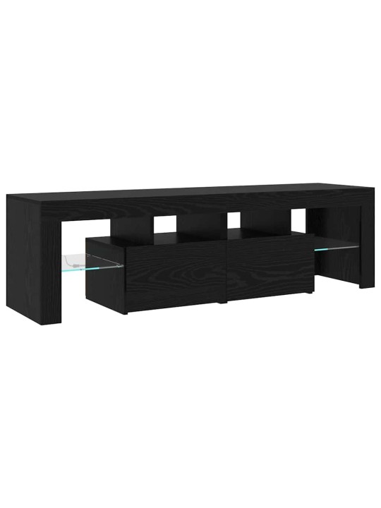 Tv skapji 3 pcs melns ozols 260 x 36.5 x 40 cm
