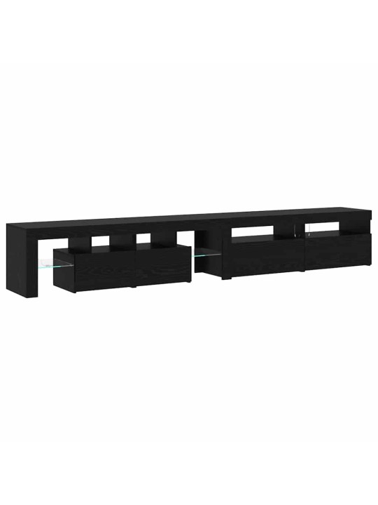 Tv skapji 3 pcs melns ozols 260 x 36.5 x 40 cm