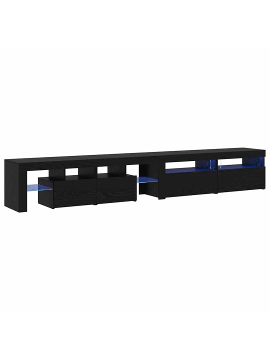 Tv skapji 3 pcs melns ozols 260 x 36.5 x 40 cm