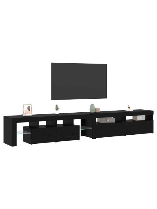 Tv skapji 3 pcs melns ozols 260 x 36.5 x 40 cm