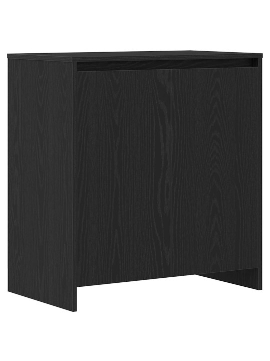 Puse ar atvilktni 3 pcs melna 70 x 41 x 75 cm inženierijas koks