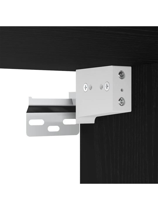 Tv skapju komplekts 3 pcs melns ozols 200 x 30 x 30 cm
