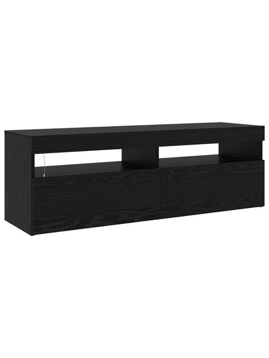 Tv skapji 2 pcs melns ozols 260 x 36.5 x 40 cm