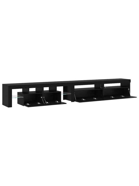 Tv skapji 3 pcs melns ozols 290 x 36.5 x 40 cm