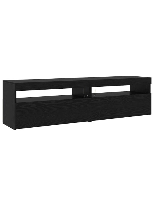 Tv skapji 3 pcs melns ozols 290 x 36.5 x 40 cm