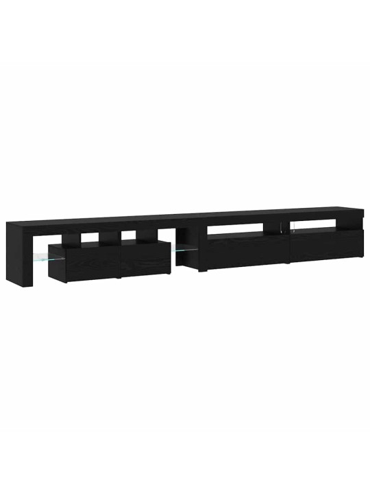 Tv skapji 3 pcs melns ozols 290 x 36.5 x 40 cm