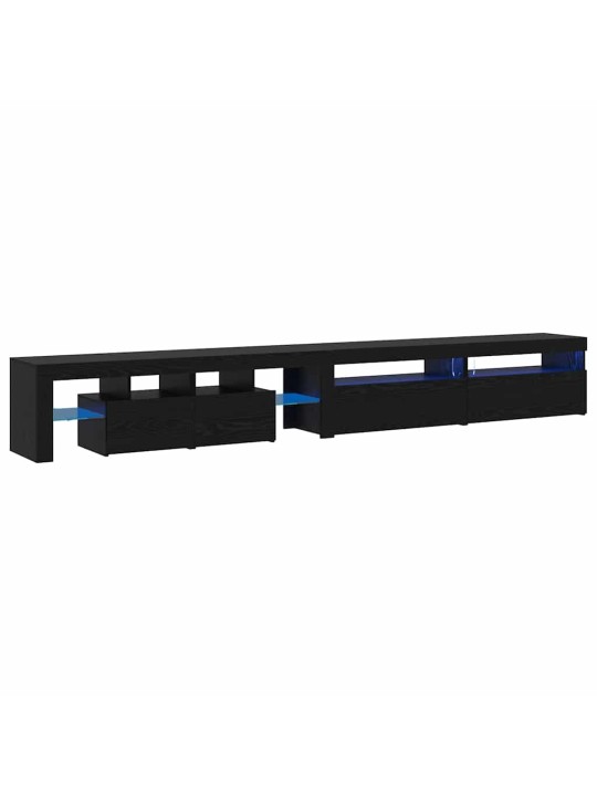 Tv skapji 3 pcs melns ozols 290 x 36.5 x 40 cm