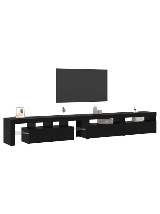 Tv skapji 3 pcs melns ozols 290 x 36.5 x 40 cm