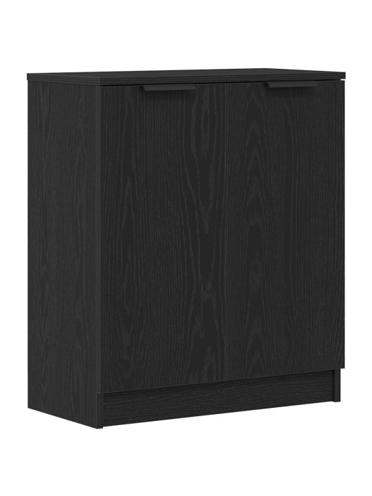 Sānu galds melns ozolkoks 180 x 30 x 70 cm inženierijas koks