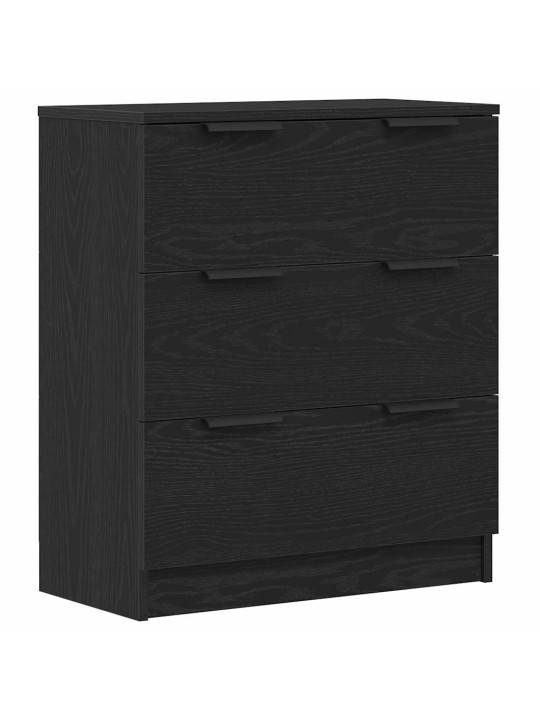 Sānu galds melns ozolkoks 180 x 30 x 70 cm inženierijas koks