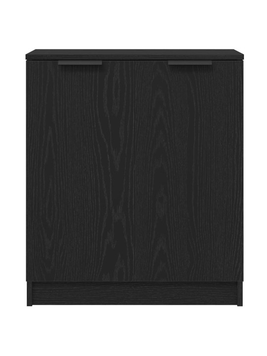 Sānu galds melns ozolkoks 180 x 30 x 70 cm inženierijas koks