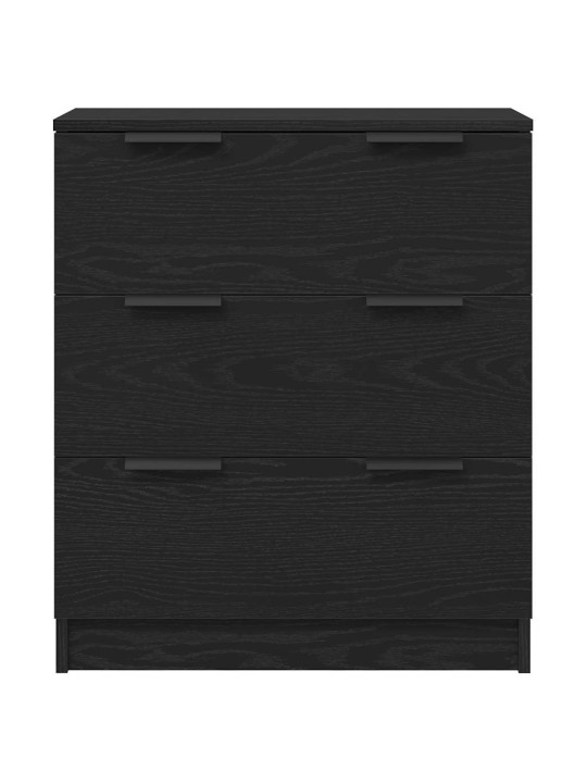 Sānu galds melns ozolkoks 180 x 30 x 70 cm inženierijas koks