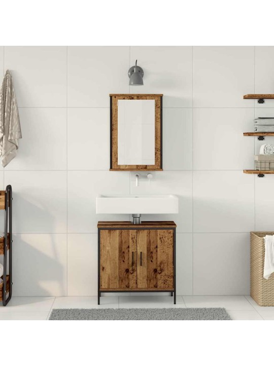 Vannas istabas mēbeļu komplekts 2 pcs brūna 60 x 30 x 60 cm