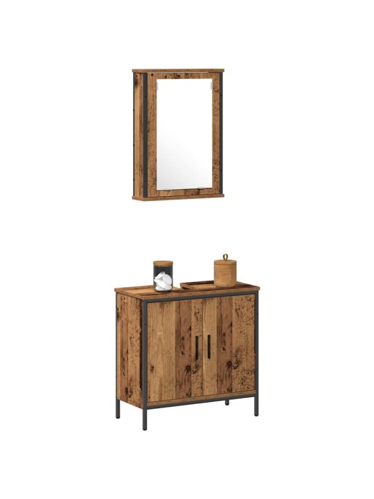 Vannas istabas mēbeļu komplekts 2 pcs brūna 60 x 30 x 60 cm