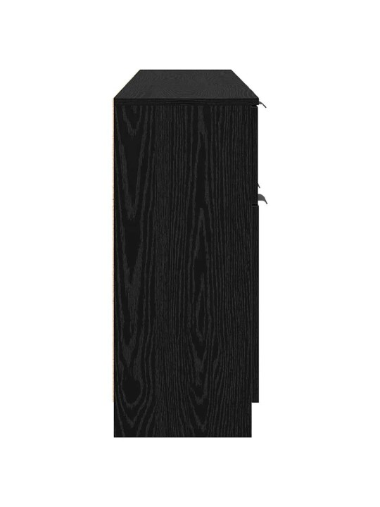 Puse 3 pcs melns ozols 60 x 30 x 70 cm inženierijas koks