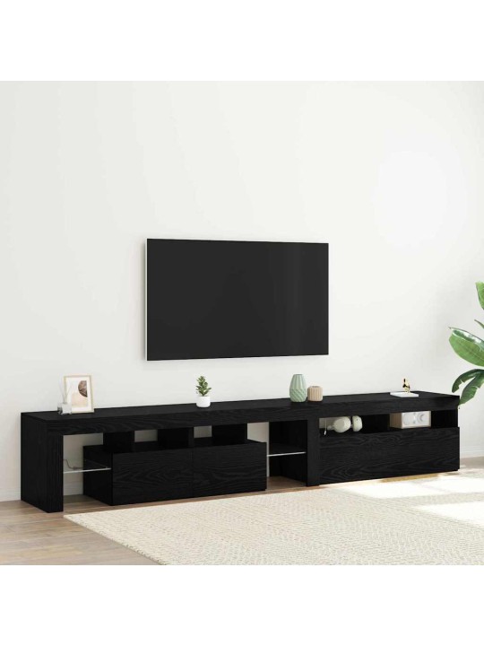 Tv skapji 2 pcs melns ozols 290 x 36.5 x 40 cm