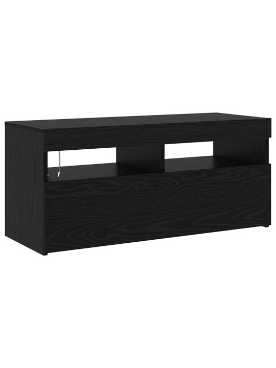 Tv skapji 2 pcs melns ozols 290 x 36.5 x 40 cm