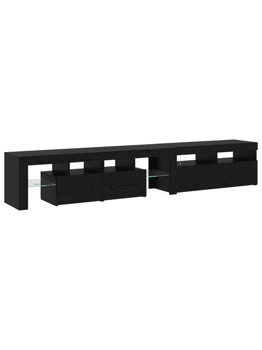 Tv skapji 2 pcs melns ozols 290 x 36.5 x 40 cm
