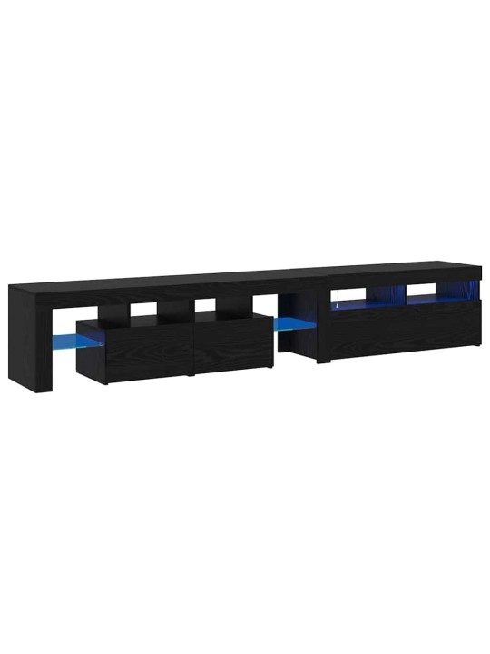 Tv skapji 2 pcs melns ozols 290 x 36.5 x 40 cm