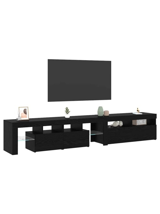 Tv skapji 2 pcs melns ozols 290 x 36.5 x 40 cm