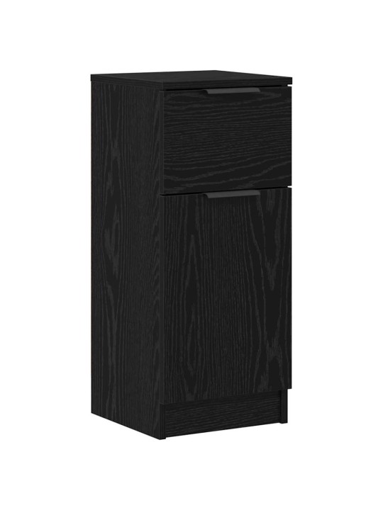 Puse 3 pcs melns ozols 121 x 30 x 70 cm inženierijas koks