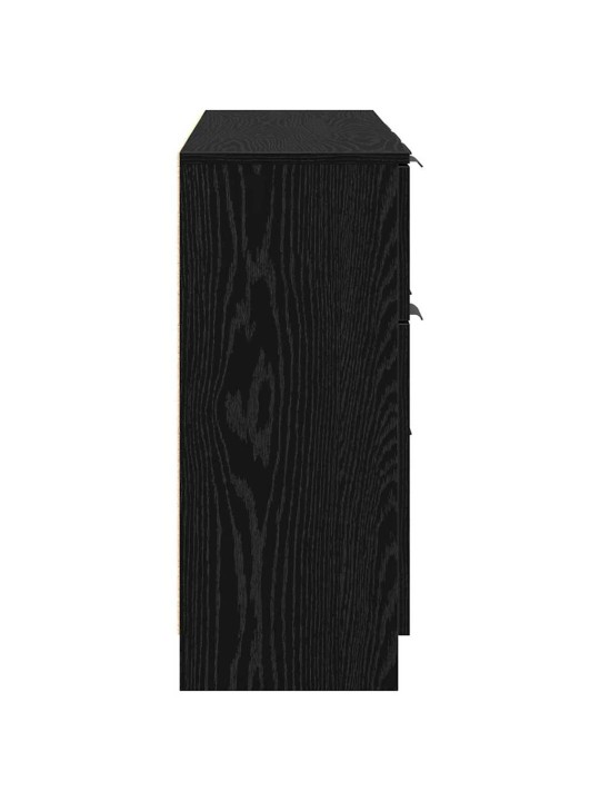 Puse 3 pcs melns ozols 121 x 30 x 70 cm inženierijas koks
