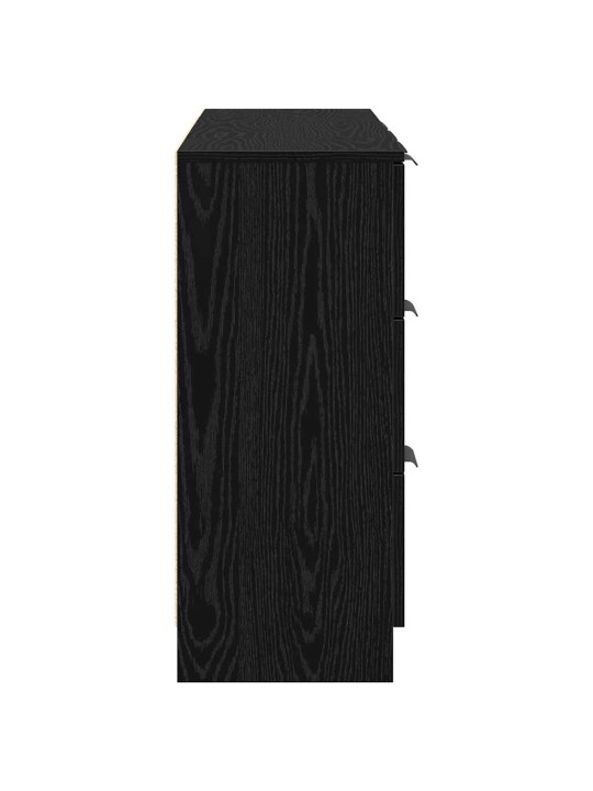 Puse 3 pcs melns ozols 121 x 30 x 70 cm inženierijas koks