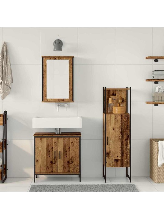 Vannas istabas mēbeļu komplekts 3 pcs brūna 33 x 33 x 120.5 cm