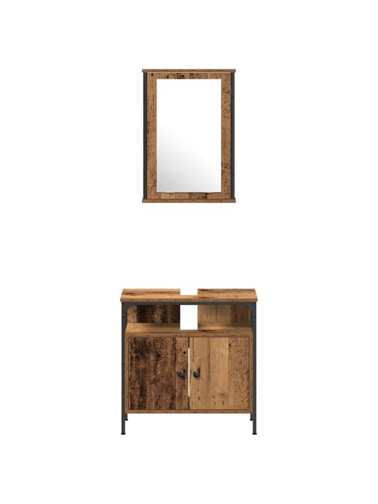 Vannas istabas mēbeļu komplekts 3 pcs brūna 33 x 33 x 120.5 cm