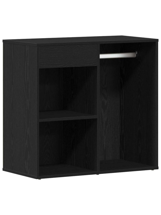 Led grima galdiņš ar atvilktni melns ozols 140 x 40 x 140 cm