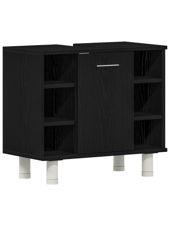 Vannas istabas mēbeļu komplekts 3 pcs melna 30 x 30 x 179.5 cm