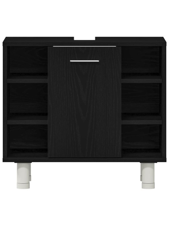 Vannas istabas mēbeļu komplekts 3 pcs melna 30 x 30 x 179.5 cm