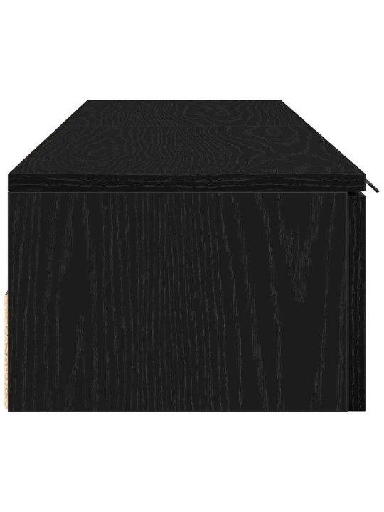 Sienas skapis ar atvilktni 2 pcs melns ozols 68 x 30 x 20 cm