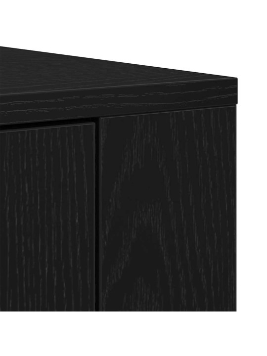 Augstais sols melns ozols 80 x 33 x 150 cm inženierijas koks