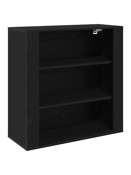 Augstais galds melns ozols 80 x 33 x 150 cm inženierijas koks