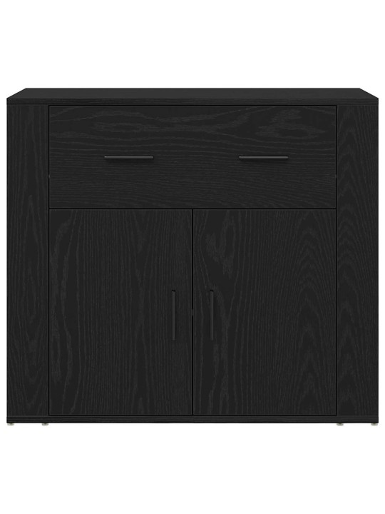 Augstais galds melns ozols 80 x 33 x 150 cm inženierijas koks