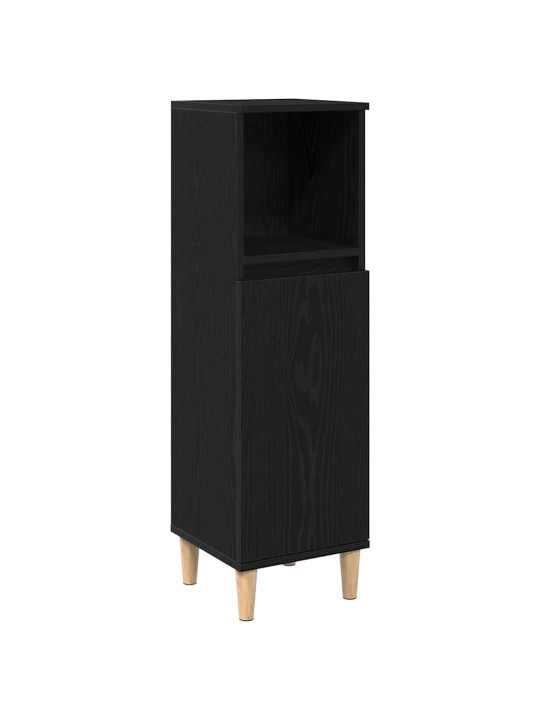 Vannas istabas mēbeļu komplekts 3 pcs melna 30 x 30 x 180 cm