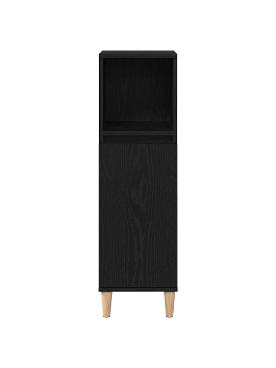 Vannas istabas mēbeļu komplekts 3 pcs melna 30 x 30 x 180 cm