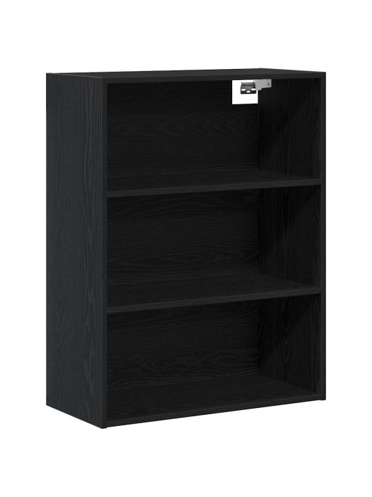 Augstais skapītis 2 pcs melns ozols 70 x 34 x 180 cm