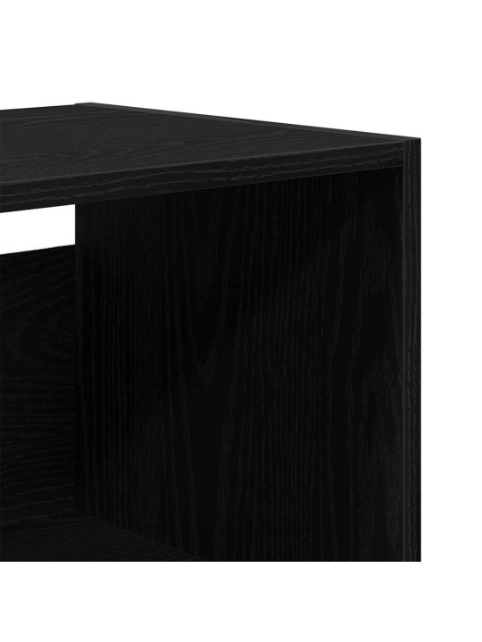 Augstais skapītis 2 pcs melns ozols 70 x 34 x 180 cm