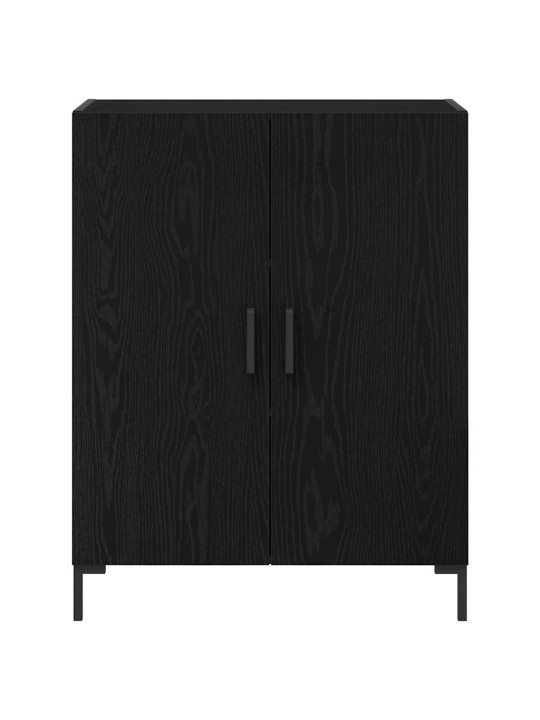 Augstais skapītis 2 pcs melns ozols 70 x 34 x 180 cm